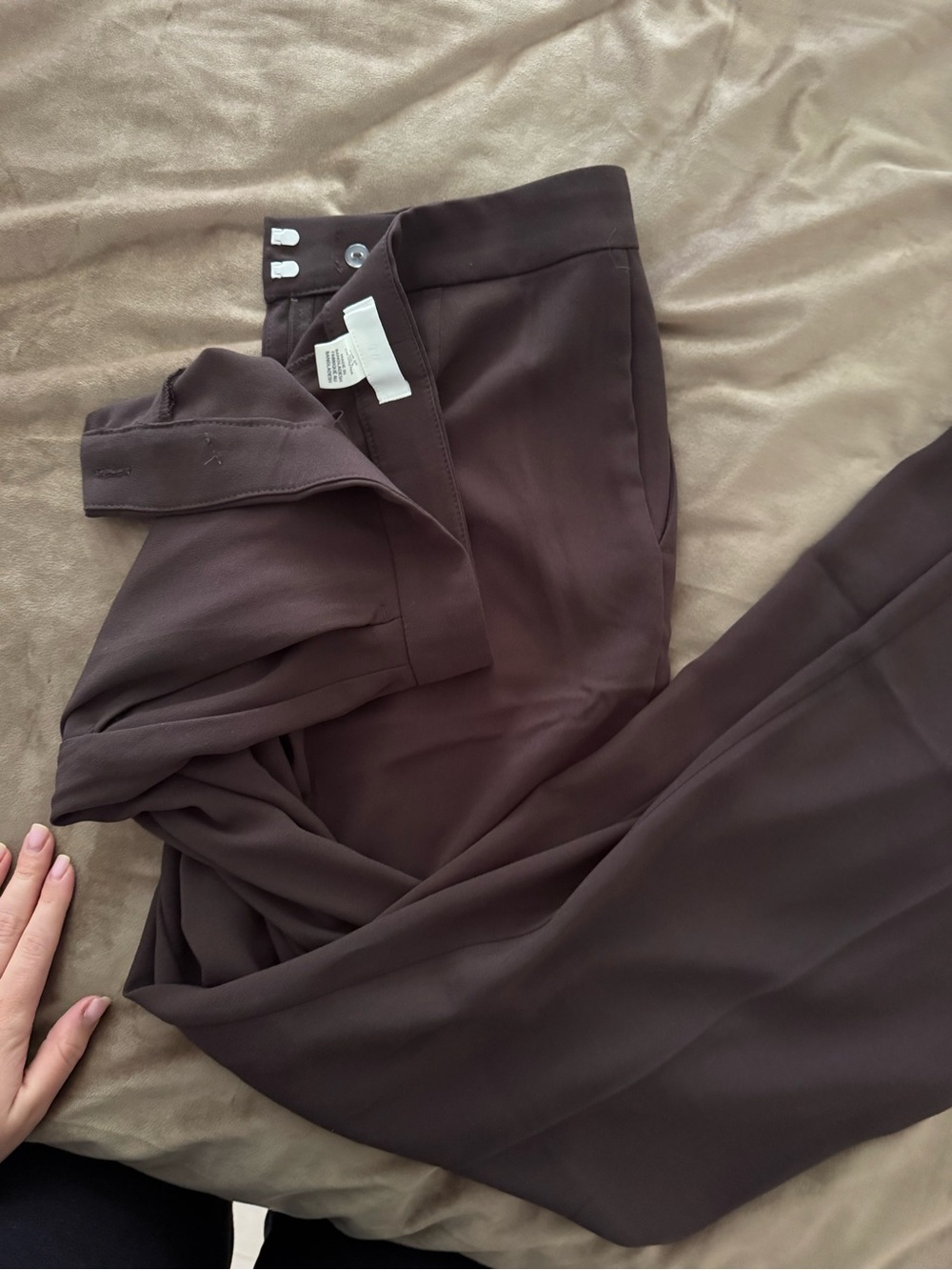 H&M Brown Wide-Leg Trousers - Picture 2 of 3